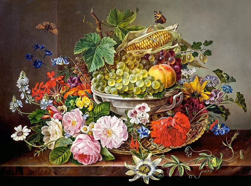 Castorland 2000 Stuk Puzzel: Bloemen en Fruit voor Volwassenen de Castorland, édition Information not available – boîte