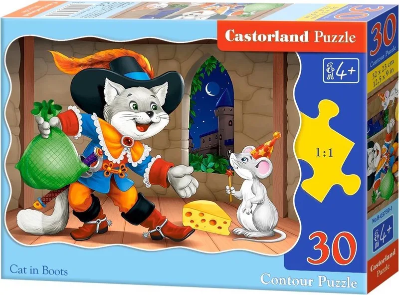 Cat in Boots - 30 stukjes van Castorland, editie Meerkleurig – doos