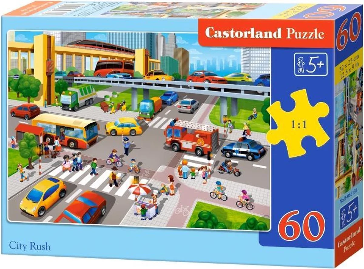 City Rush - 60 stukjes från Castorland, utgåva Flerfärgad – kartong