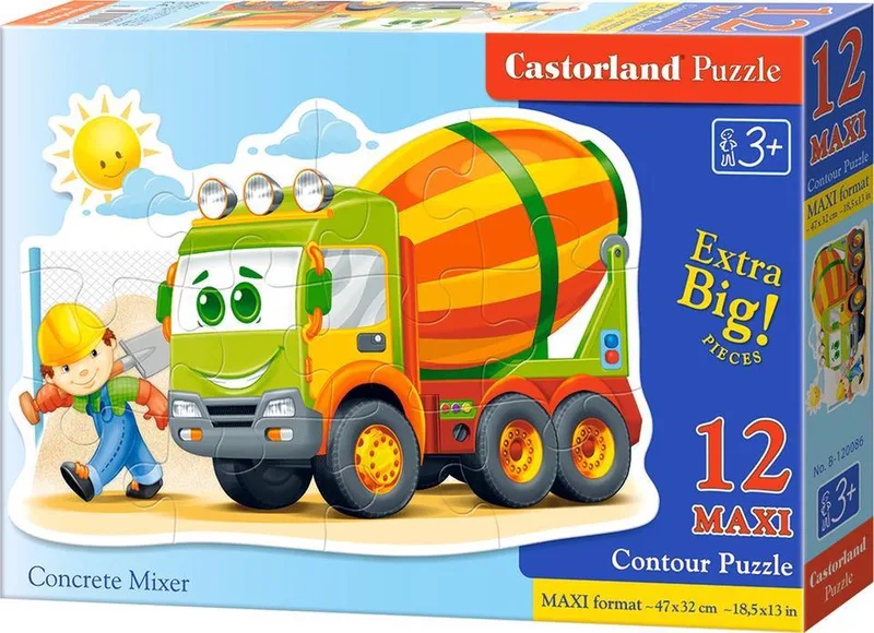 Concrete Mixer - 12 stukjes MAXI from Castorland, Multicolour edition – box