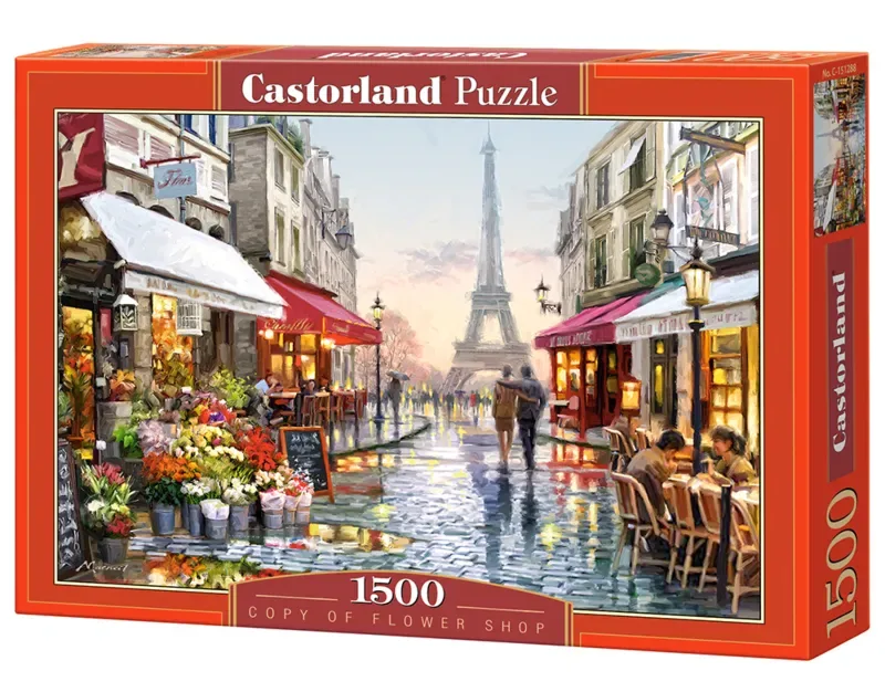 Copy of Flower Shop – Puzzel – 1500 stukjes – Satijnen afwerking – Perfecte pasvorm – Europese kwaliteit fra Castorland, Flower Shop, Paris-udgave – æske 2 af 2