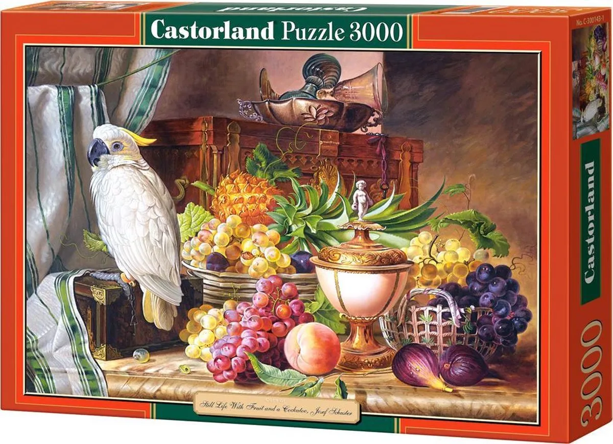 Copy of Still Life With Friut and a Cockatoo, Josef Schuster - 3000 stukjes van Castorland, editie Meerkleurig – doos