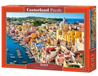 Corricella, Italy – Puzzel – 500 stukjes – Satijnen afwerking – Perfecte pasvorm – Europese kwaliteit de Castorland, édition Corricella, Italy – boîte 2 sur 2