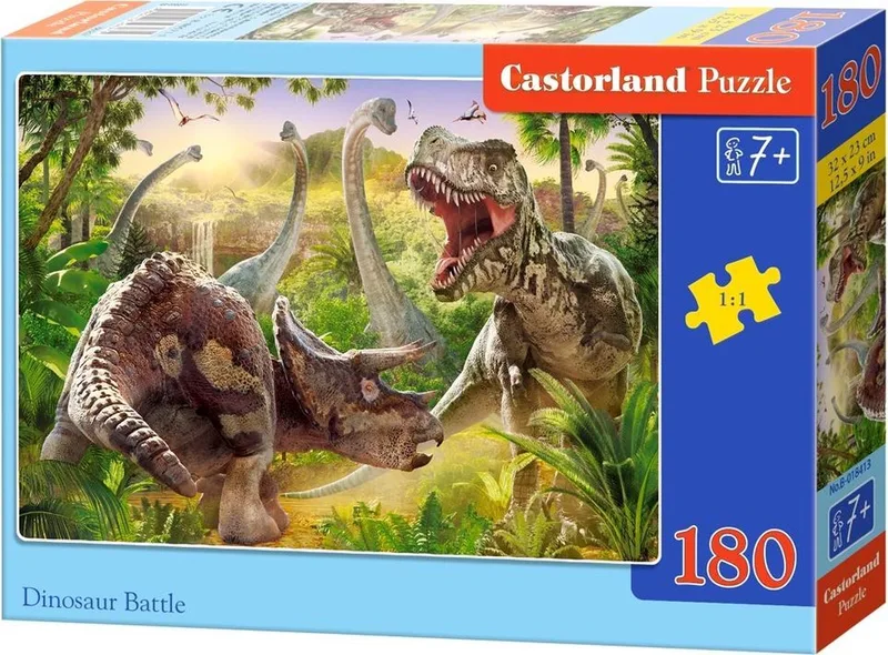 Dinosaur Battle - 180 stukjes van Castorland, editie Groen – doos