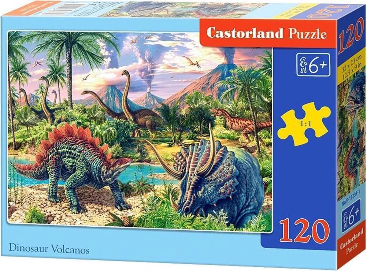 Dinosaur Volcanos - 120 stukjes van Castorland, editie Meerkleurig – doos