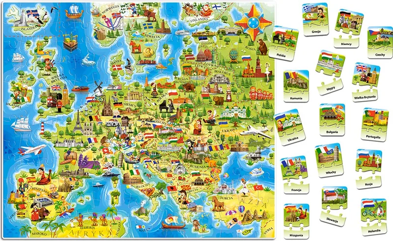 Educatieve Puzzelkaart van Europa from Castorland, Multicolour edition – box