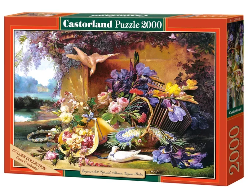 Elegant Still Life with Flowers, Eugene Bidau - 2000 stukjes from Castorland, Multicolour edition – box 2 of 2