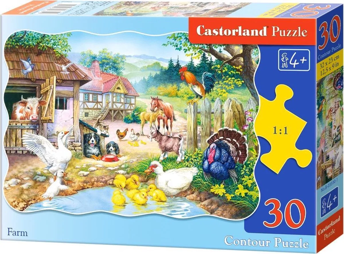 Farm - 30 stukjes van Castorland, editie Meerkleurig – doos