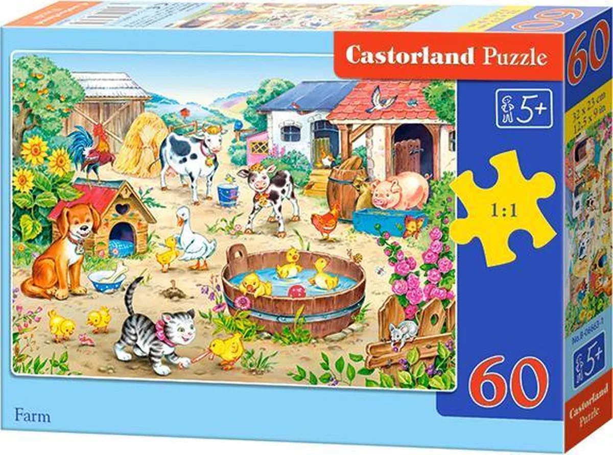 Farm - 60 stukjes van Castorland, editie Meerkleurig – doos