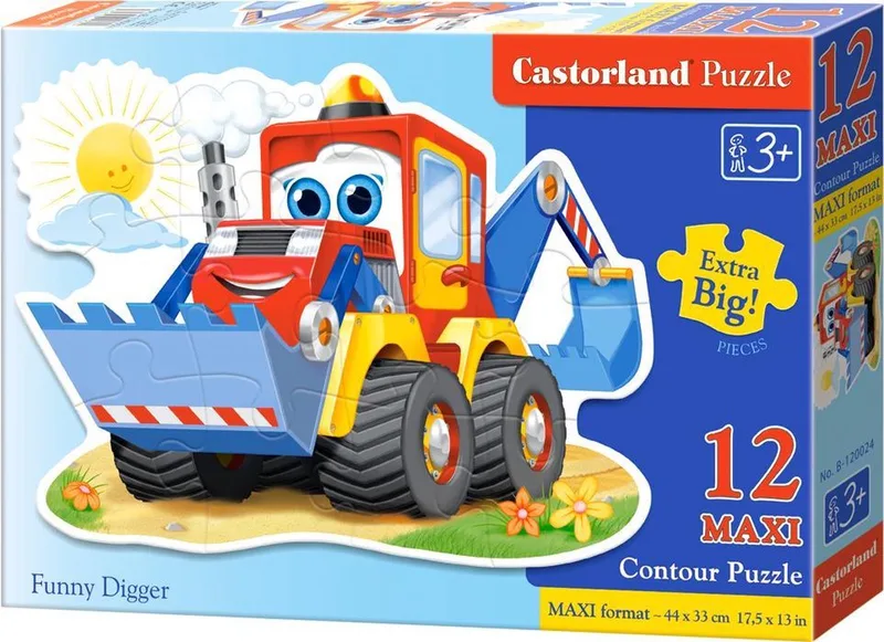 Funny Digger - 12MAXI stukjes from Castorland, Multicolour edition – box