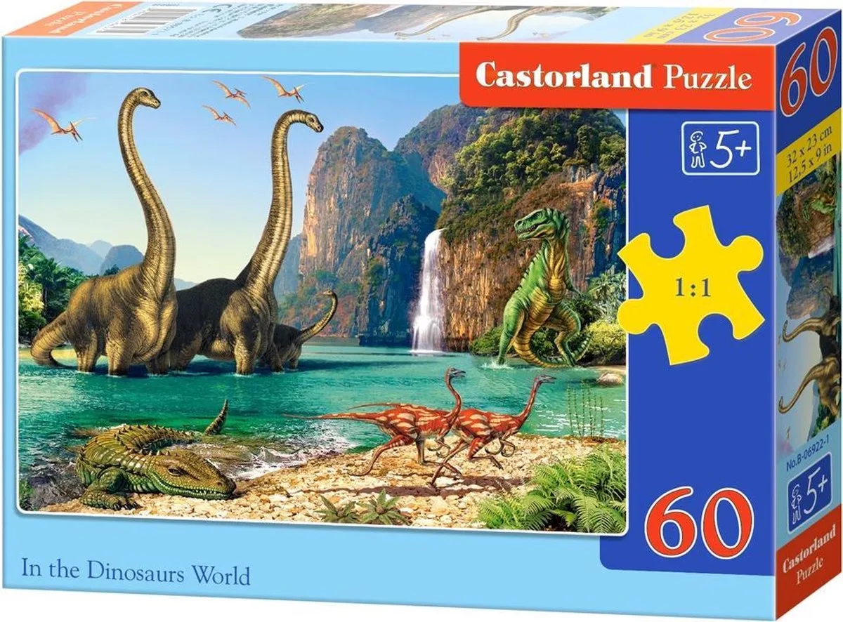 In the Dinosaurus World - 60 stukjes van Castorland, editie Meerkleurig – doos