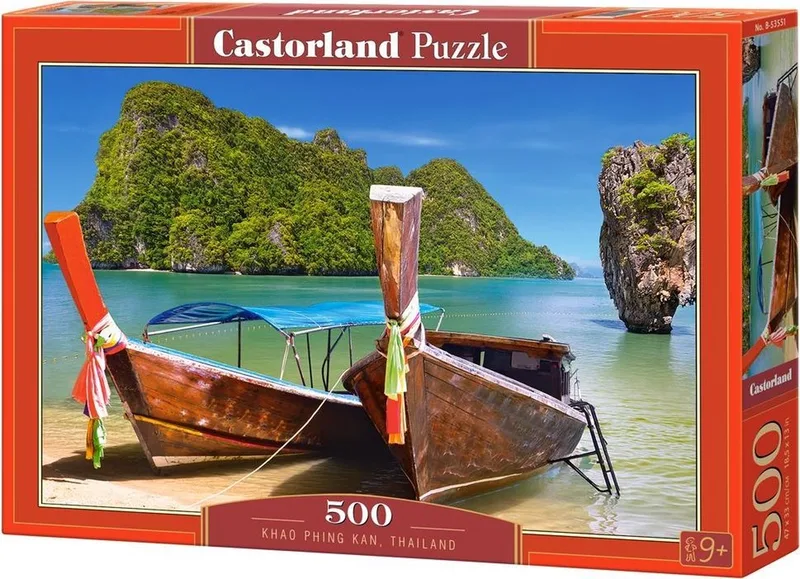 Khao Phing Kan, Thailand – Puzzel – 500 stukjes – Satijnen afwerking – Perfecte pasvorm – Europese kwaliteit from Castorland, Khao Phing Kan, Thailand edition – box
