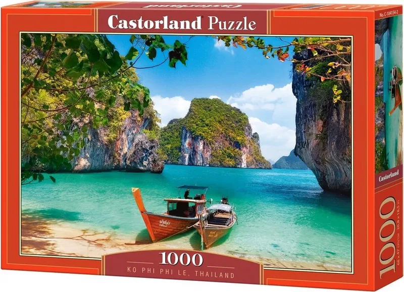 Ko Phi Phi Le, Thailand – Puzzel – 1.000 stukjes – Satijnen afwerking – Perfecte pasvorm – Europese kwaliteit de Castorland, édition Ko Phi Phi Le, Thailand – boîte