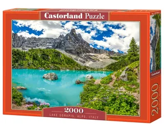 Lake Sorapis, Alps, Italy – Puzzel – 2000 stukjes – Satijnen afwerking – Perfecte pasvorm – Europese kwaliteit van Castorland, editie Lake Sorapis, Alps, Italy – doos 2 van 2