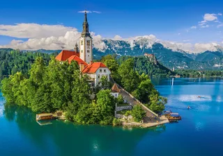 legpuzzel Bled Slovenië - 500 stukjes puzzel. von Castorland, Ausgabe Mehrfarbig – Schachtel 1 von 2