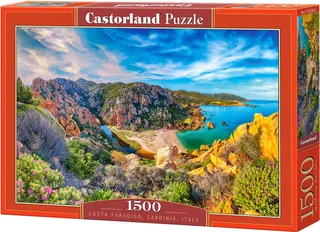 legpuzzel Costa Paradiso Sardinië Italië - 1500 stukjes puzzel. de Castorland, édition Multicolore – boîte 1 sur 2