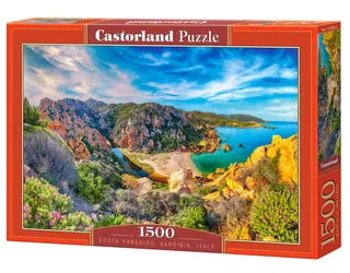 legpuzzel Costa Paradiso Sardinië Italië - 1500 stukjes puzzel. de Castorland, édition Multicolore – boîte 2 sur 2