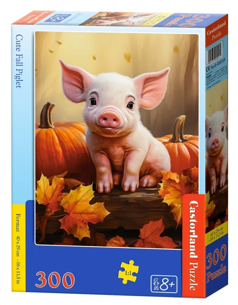 legpuzzel herfst biggetje 300 stukjes multicolor. fra Castorland, Flerfarvet-udgave – æske 2 af 2