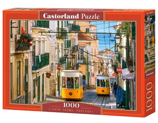 Lisbon Trams, Portugal – Puzzel – 1.000 stukjes – Satijnen afwerking – Perfecte pasvorm – Europese kwaliteit fra Castorland, Lisbon Trams, Portugal-udgave – æske 2 af 2