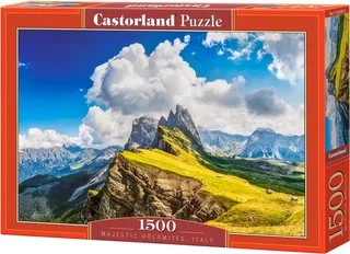 Majestic Dolomites, Italy – Puzzel – 1500 stukjes – Satijnen afwerking – Perfecte pasvorm – Europese kwaliteit fra Castorland, Majestic Dolomites, Italy-udgave – æske 1 af 2