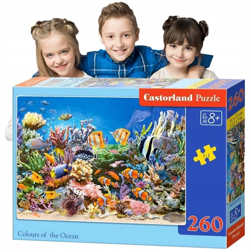 Merkloos Puzzel 260 Stukjes voor 9 Jaar+ from Castorland, Oceaan Kleuren edition – box