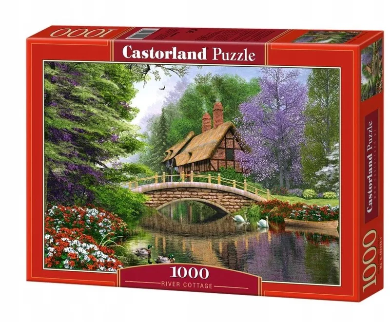 Mooie Huis aan de Rivier Puzzel 1004 Stukjes - Landschap voor Jongeren from Castorland, Multicolour edition – box