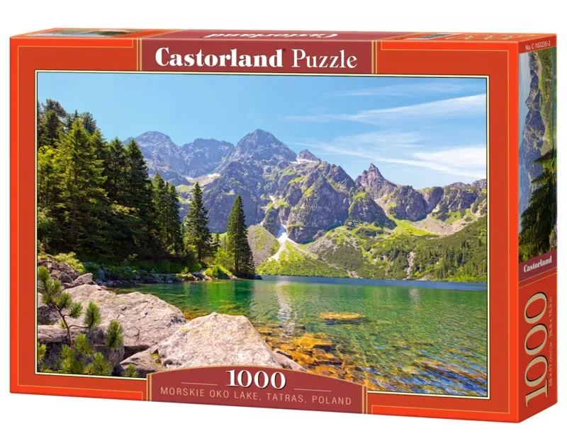 Morskie Oko Lake, Tatras, Poland – Puzzel – 1.000 stukjes – Satijnen afwerking – Perfecte pasvorm – Europese kwaliteit från Castorland, utgåva Morskie Oko Lake, Tatras, Poland – kartong 2 av 2