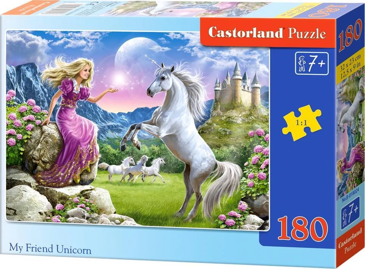 My Friend Unicorn - 180 stukjes från Castorland, utgåva Flerfärgad – kartong
