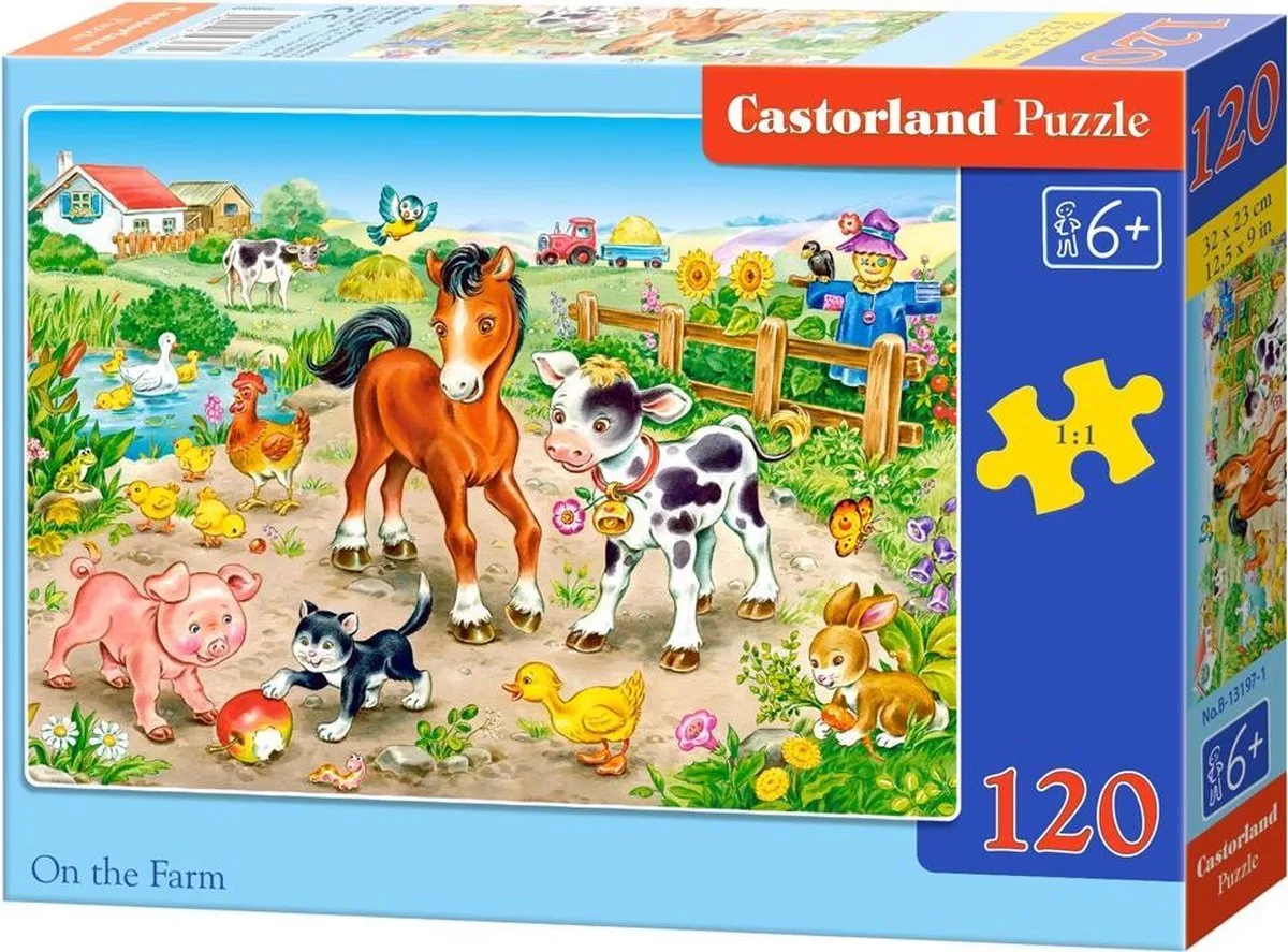 On the Farm - 120 stukjes från Castorland, utgåva Flerfärgad – kartong