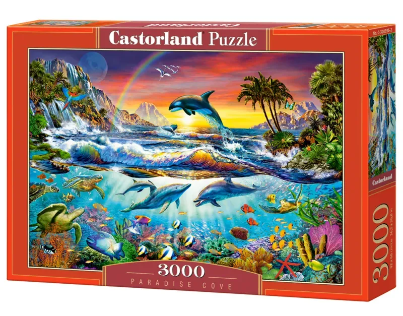 Paradise Cove – Puzzel – 3.000 stukjes – Satijnen afwerking – Perfecte pasvorm – Europese kwaliteit de Castorland, édition Paradise Cov – boîte 2 sur 2