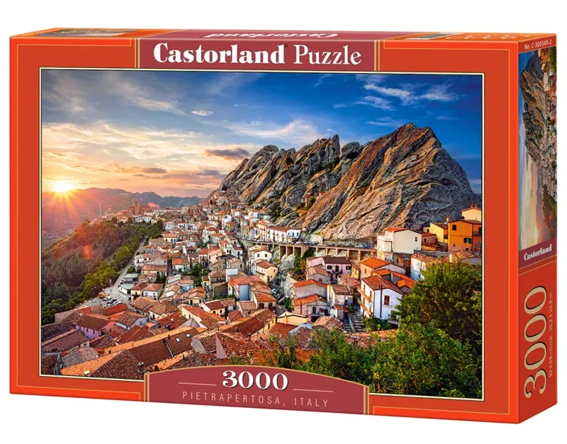 Pietrapertosa, Italy – Puzzel – 3.000 stukjes – Satijnen afwerking – Perfecte pasvorm – Europese kwaliteit de Castorland, édition Pietrapertosa, Italy – boîte 2 sur 2