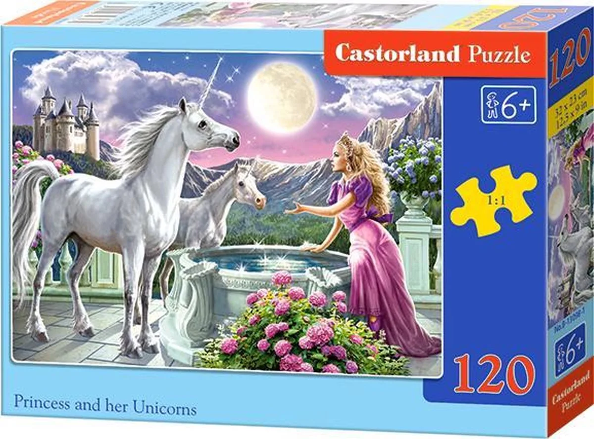 Princess and her Unicorns - 120 stukjes från Castorland, utgåva Flerfärgad – kartong