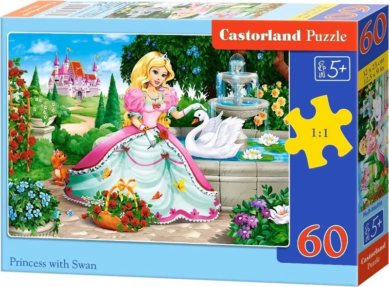 Princess with Swan - 60 stukjes van Castorland, editie Meerkleurig – doos