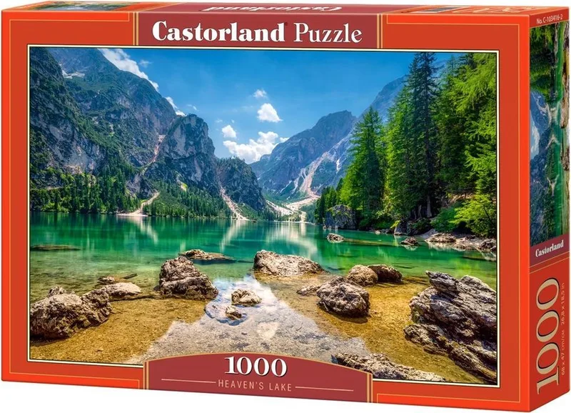 Puzzel – 1.000 stukjes – Satijnen afwerking – Perfecte pasvorm – Europese kwaliteit fra Castorland, Heaven’s Lake-udgave – æske 1 af 2