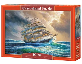 Puzzel – 1.000 stukjes – Satijnen afwerking – Perfecte pasvorm – Europese kwaliteit fra Castorland, Sailing Against All Odds-udgave – æske 2 af 2