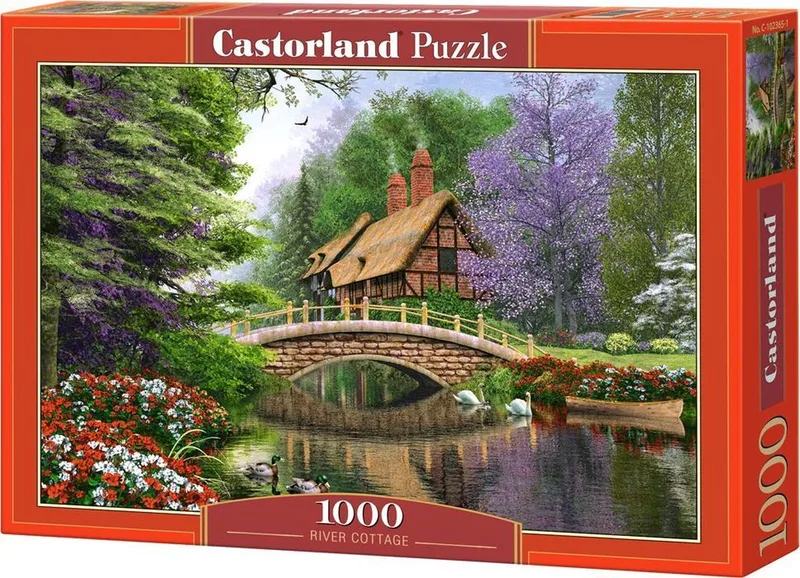 Puzzel – 1.000 stukjes – Satijnen afwerking – Perfecte pasvorm – Europese kwaliteit fra Castorland, River Cottage-udgave – æske 1 af 2
