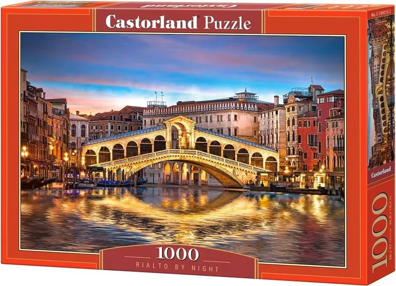 Puzzel – 1.000 stukjes – Satijnen afwerking – Perfecte pasvorm – Europese kwaliteit fra Castorland, Rialto by Night-udgave – æske