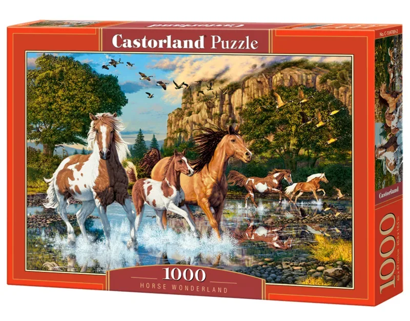 Puzzel – 1.000 stukjes – Satijnen afwerking – Perfecte pasvorm – Europese kwaliteit från Castorland, utgåva Horse Wonderland – kartong 2 av 2