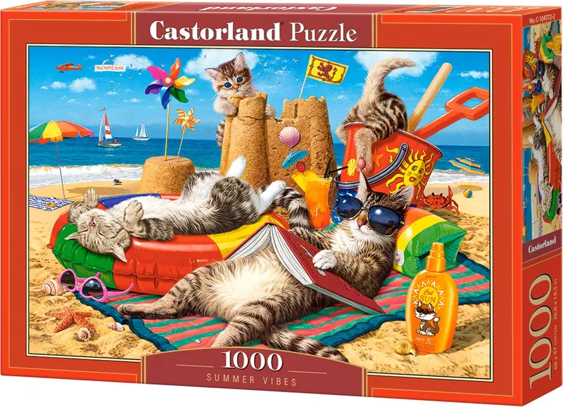Puzzel – 1.000 stukjes – Satijnen afwerking – Perfecte pasvorm – Europese kwaliteit från Castorland, utgåva Summer Vibes – kartong 1 av 2