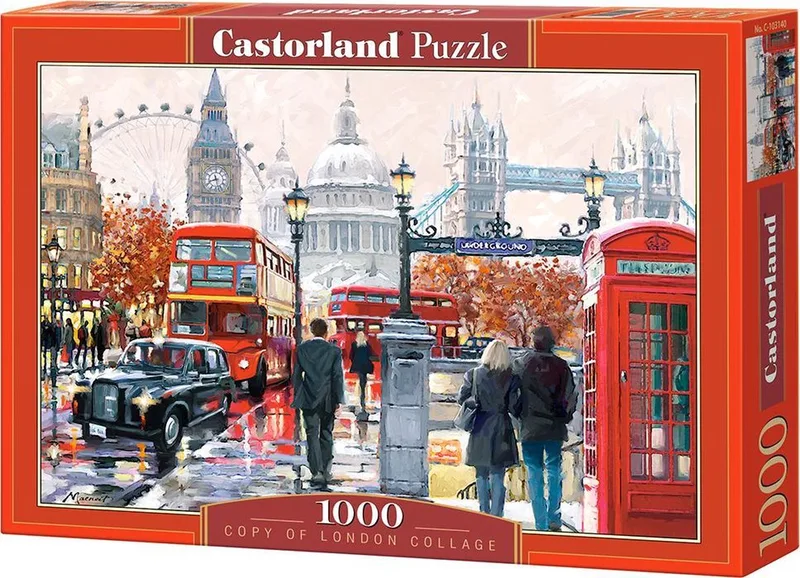 Puzzel – 1.000 stukjes – Satijnen afwerking – Perfecte pasvorm – Europese kwaliteit från Castorland, utgåva London Collage – kartong