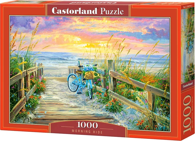 Puzzel – 1.000 stukjes – Satijnen afwerking – Perfecte pasvorm – Europese kwaliteit von Castorland, Ausgabe Morning Ride – Schachtel 1 von 2