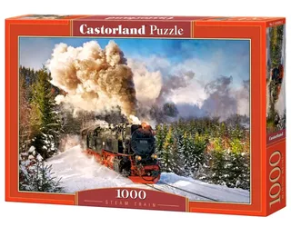 Puzzel – 1.000 stukjes – Satijnen afwerking – Perfecte pasvorm – Europese kwaliteit fra Castorland, Steam Train-udgave – æske 2 af 2
