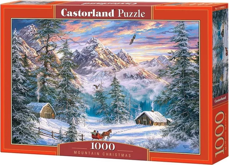 Puzzel – 1.000 stukjes – Satijnen afwerking – Perfecte pasvorm – Europese kwaliteit de Castorland, édition Mountain Christmas – boîte 1 sur 2