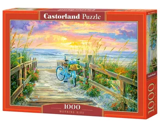 Puzzel – 1.000 stukjes – Satijnen afwerking – Perfecte pasvorm – Europese kwaliteit von Castorland, Ausgabe Morning Ride – Schachtel 2 von 2