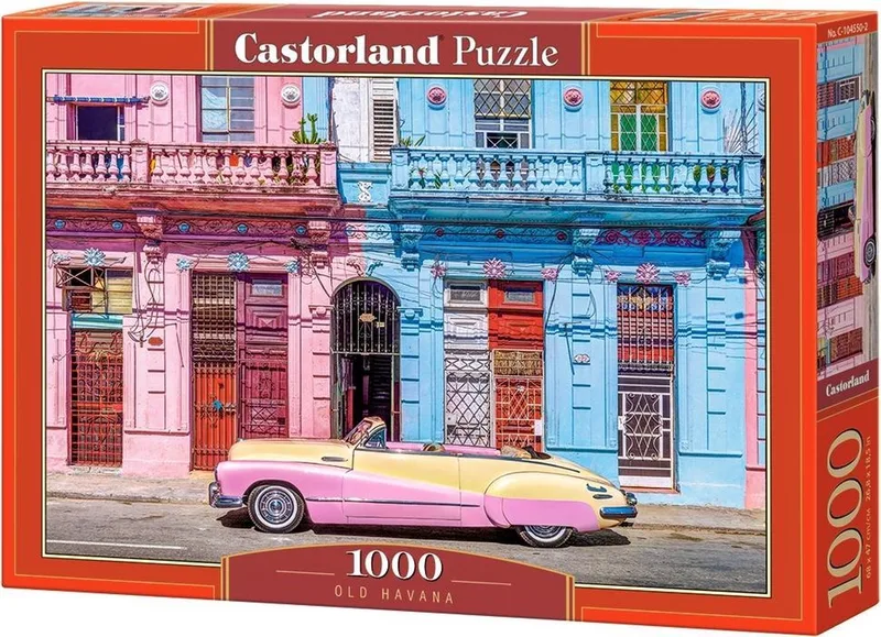 Puzzel – 1.000 stukjes – Satijnen afwerking – Perfecte pasvorm – Europese kwaliteit fra Castorland, Old Havana-udgave – æske