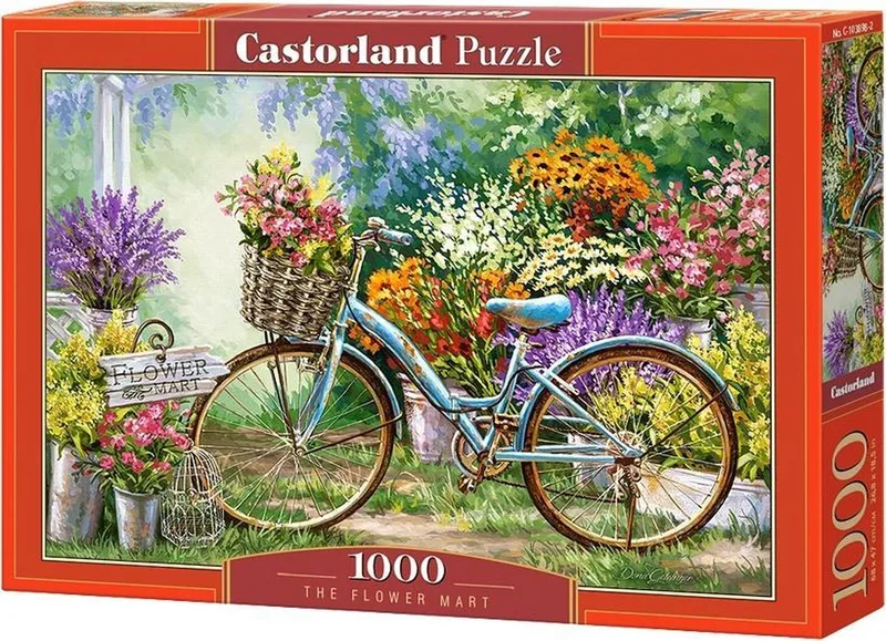 Puzzel – 1.000 stukjes – Satijnen afwerking – Perfecte pasvorm – Europese kwaliteit von Castorland, Ausgabe The Flower Mart – Schachtel 1 von 2