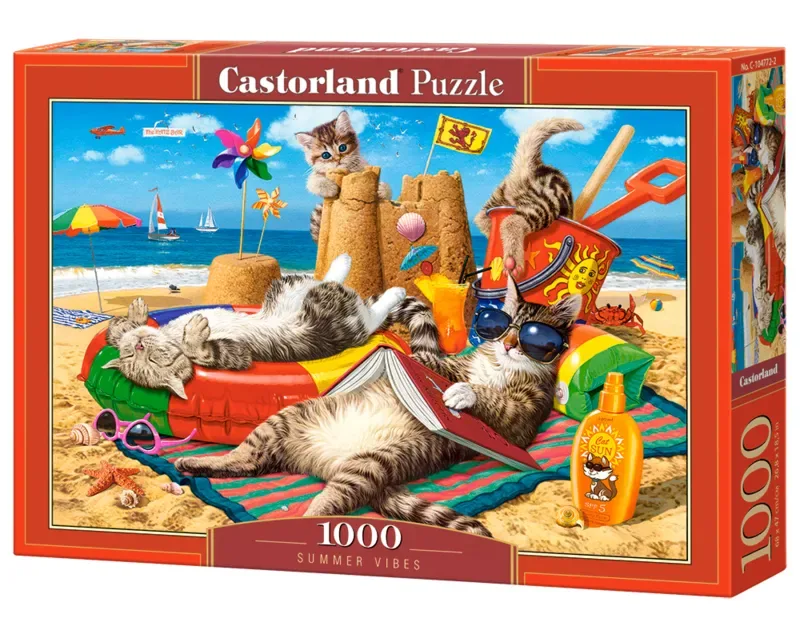 Puzzel – 1.000 stukjes – Satijnen afwerking – Perfecte pasvorm – Europese kwaliteit från Castorland, utgåva Summer Vibes – kartong 2 av 2