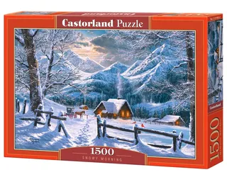 Puzzel – 1.500 stukjes – Satijnen afwerking – Perfecte pasvorm – Europese kwaliteit van Castorland, editie Snowy Morning – doos 2 van 2