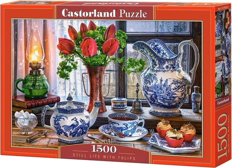 Puzzel – 1.500 stukjes – Satijnen afwerking – Perfecte pasvorm – Europese kwaliteit from Castorland, Still Life with Tulips edition – box 1 of 2