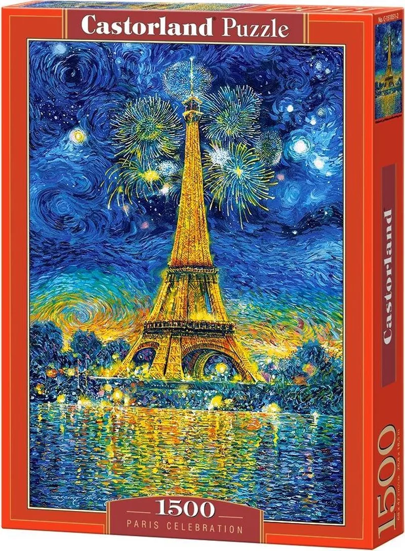 Puzzel – 1.500 stukjes – Satijnen afwerking – Perfecte pasvorm – Europese kwaliteit från Castorland, utgåva Paris Celebration – kartong